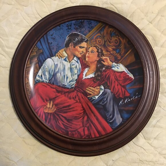 Large Frame and Plate Gone With the Wind 'Scarlett and Rhett - The Finale' - Picture 7 of 10